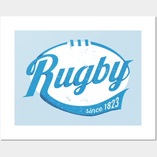 Cool rugby logo type distressed Posters and Art